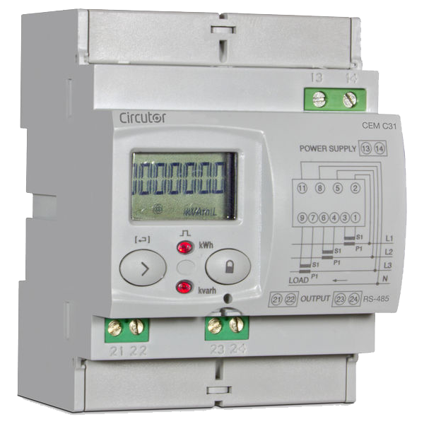 Compteur d'énergie /TC 3P+N1 0A CEM-C31-485-T1